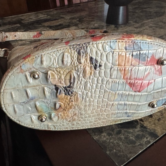 Elegant Multicolor Croc-Embossed Brahmin bag - Picture 1 of 5